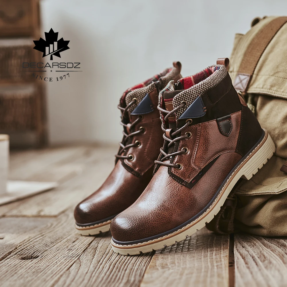 Осенние мужские ботинки DECARSDZ для мужчин новинка 2022 модные уличные удобные