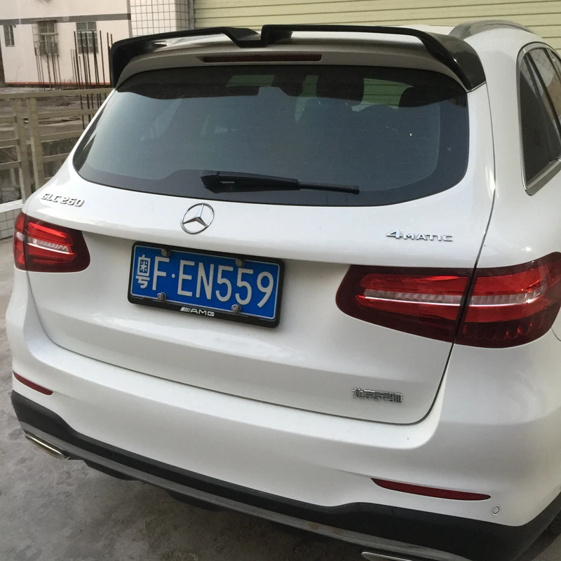 W253 GLC углеродное волокно глянцевый черный Автомобильный спойлер для заднего