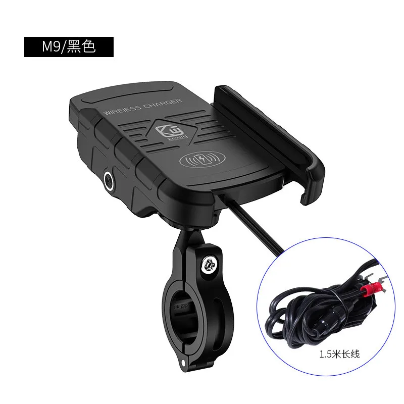 waterproof 12v motorcycle phone qi fast charging wireless charger bracket holder mount stand for iphone xs max xr x 8 samsung free global shipping