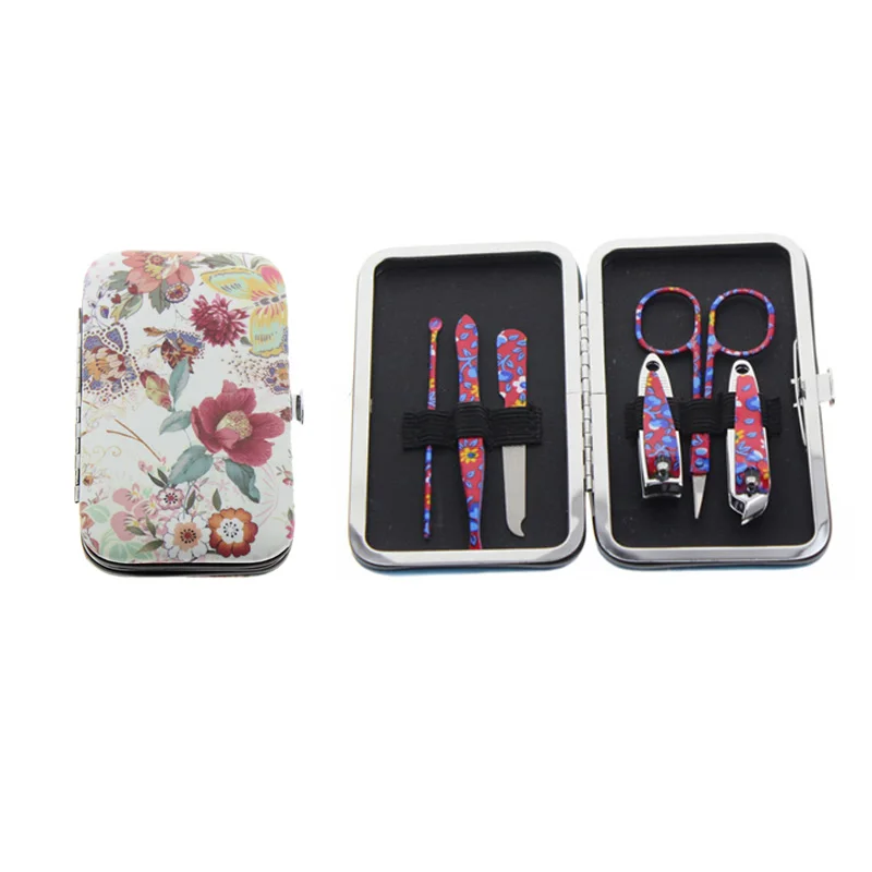 6 шт./компл. мягкий чехол с цветочным принтом путешествия маникюр педикюр набор