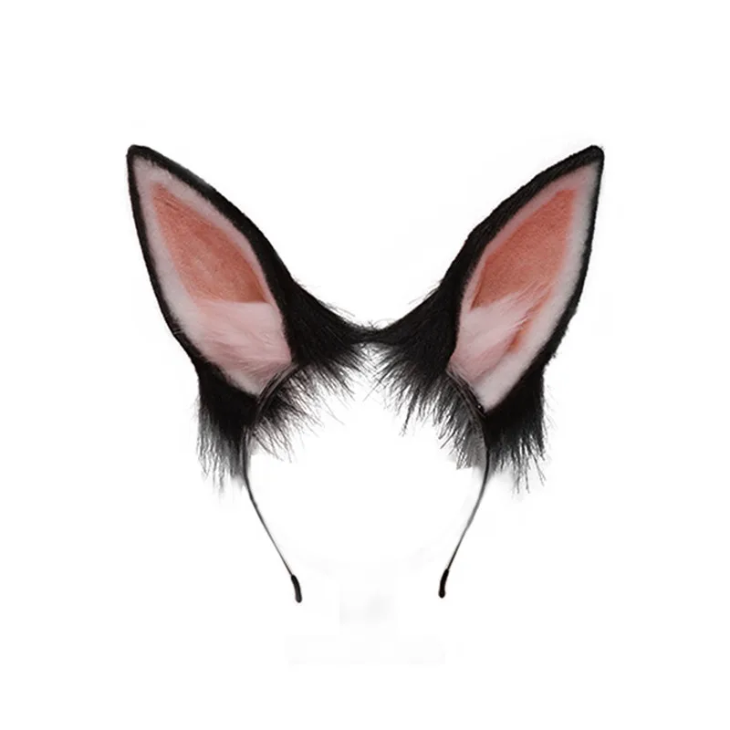 Меховые плюшевые складные ободок с заячьими ушами реалистичный ушками и