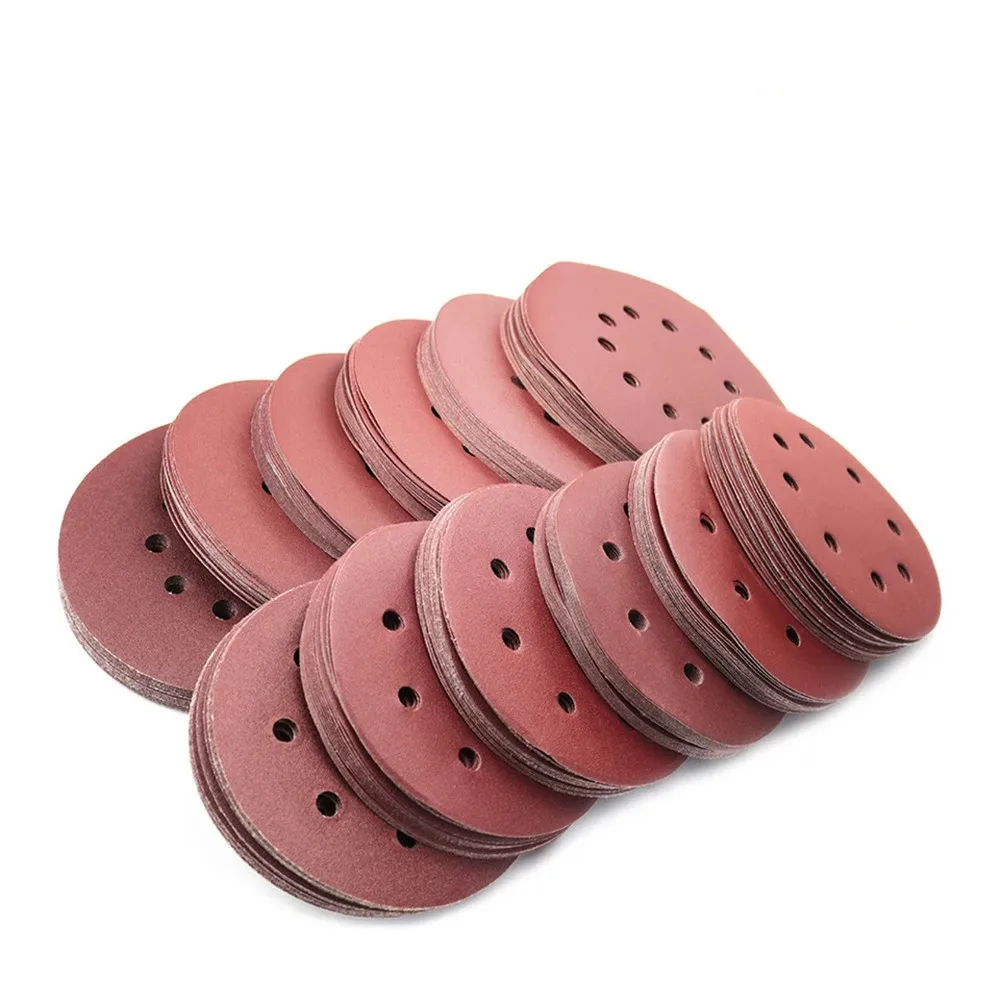50Pcs Sandpaper 180mm Holes Sanding Paper Grit 60-1000 Electric Drywall Sander Polisher Aluminium Oxide Hook And Loop - купить по