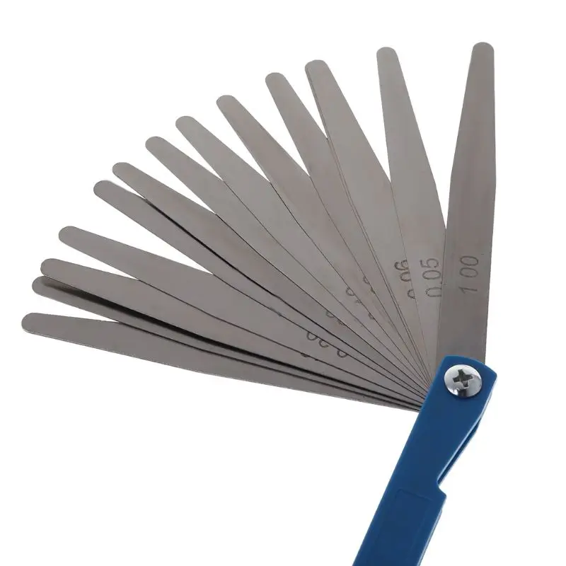 

1Pc High Quality Stainless Steel Feeler Gauge 14 Blade Thickness Gap Metric Filler Measure Tool Car Repair Tool