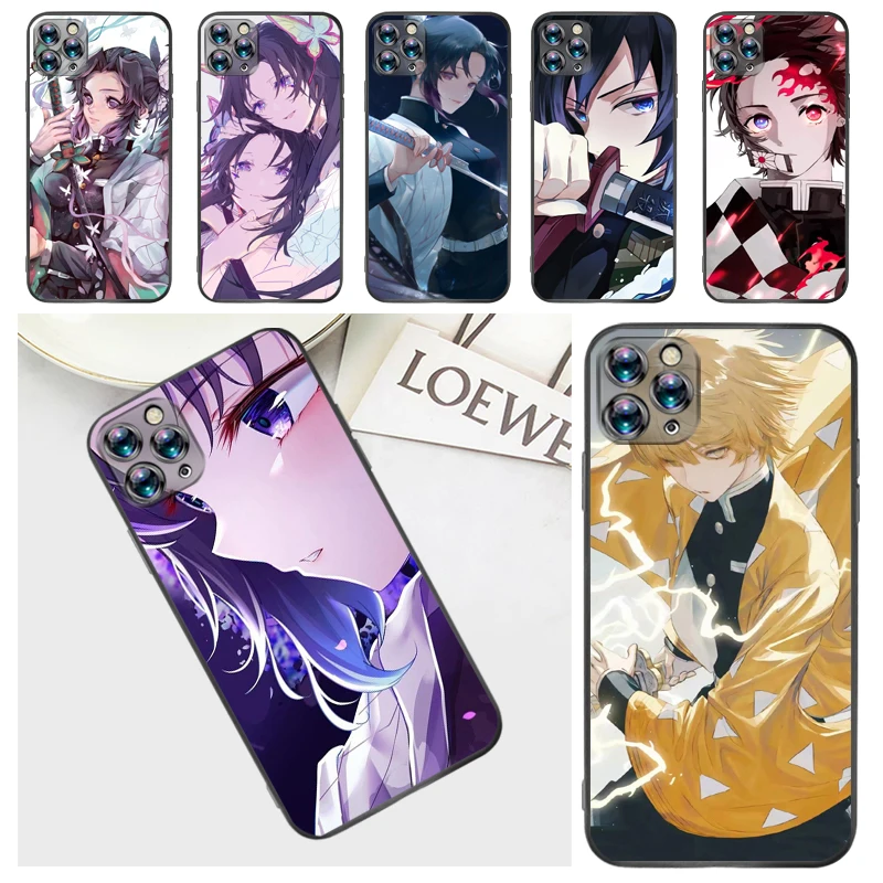 

Demon Slayer Kamado Nezuko Agatsuma Zenitsu Kimetsu No Yaiba Kamado Tanjirou Phone Case For iPhone 7 8 Plus 6 6S Soft TPU Funda