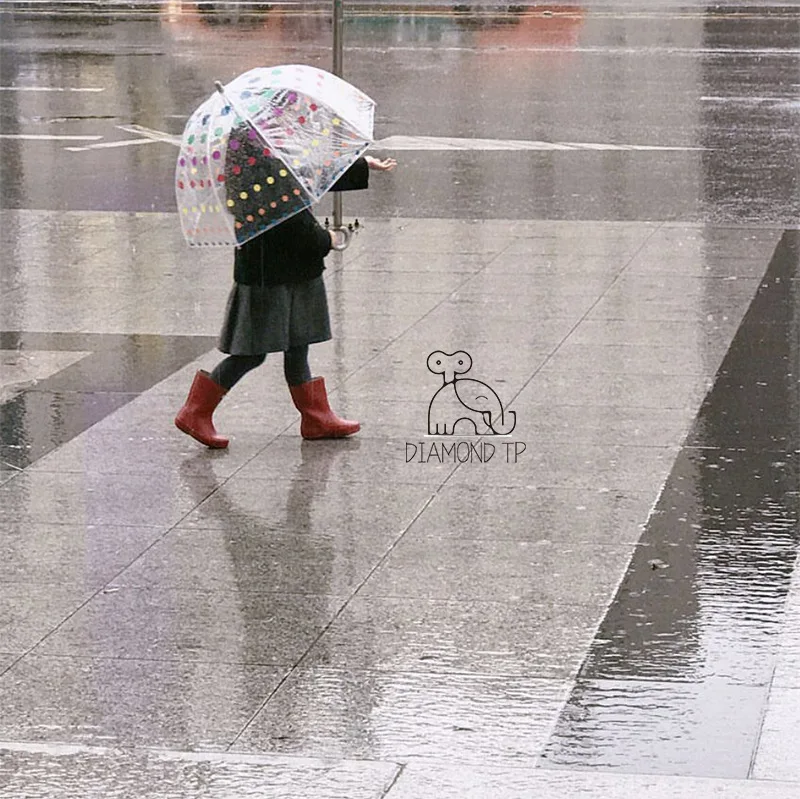 Милый детский зонт Ins прозрачный от дождя на ветровом стекле милый маленький