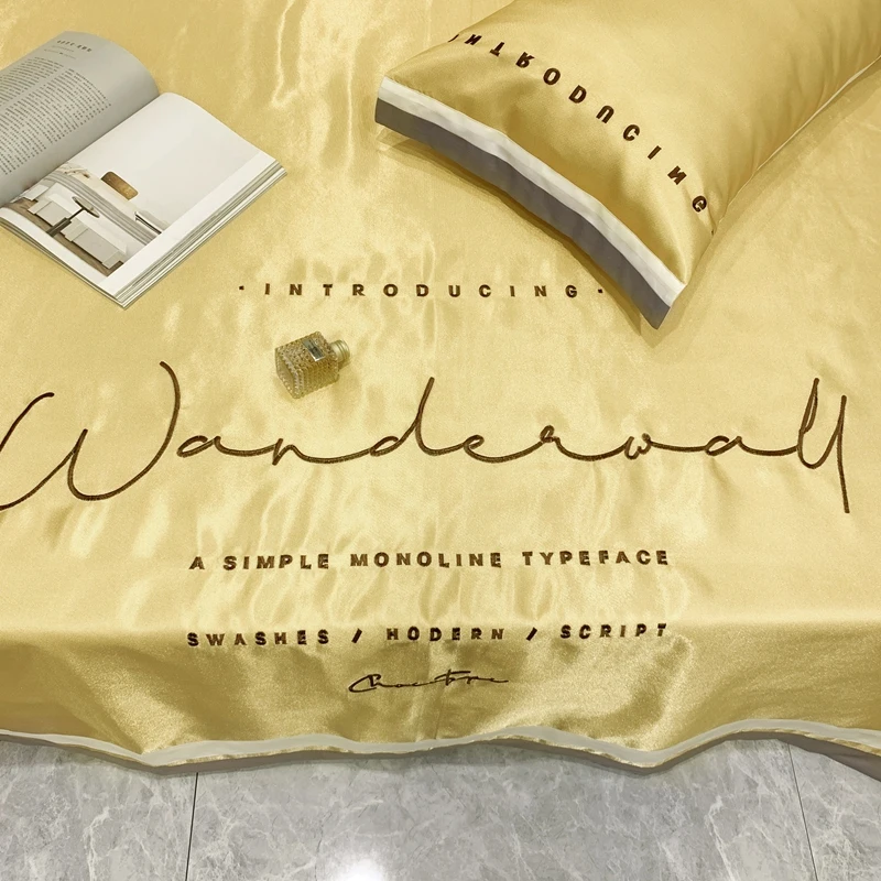 2020 новые продукты чистый цвет вышитый лед Шелковый коврик покрывало простыня