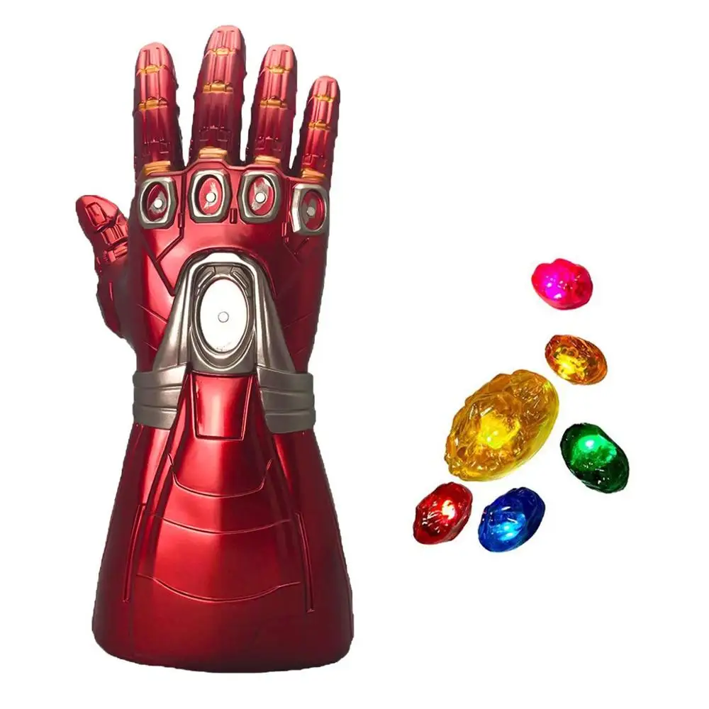 Yacn Infinity Gauntlet Железный человек перчатка костюм съемный лазерный Камень Рука Тони Старк маскарадный светильник