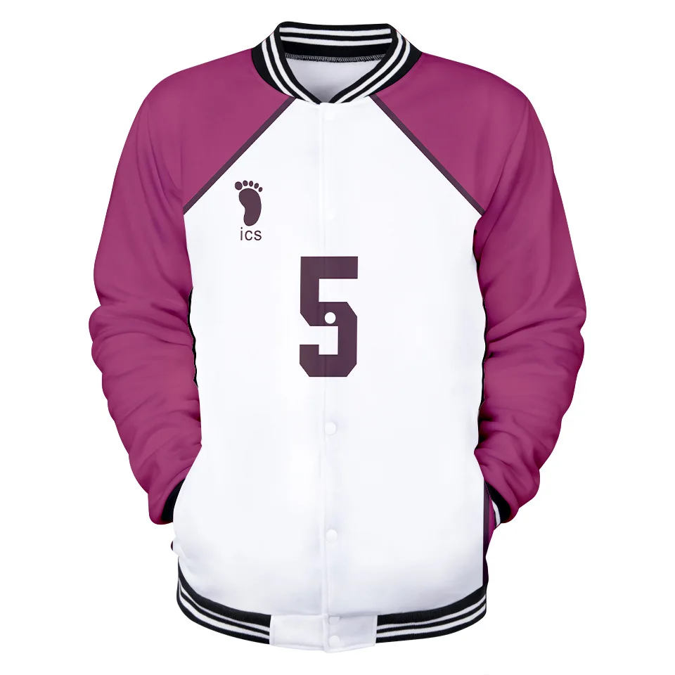 Японская бейсбольная куртка Аниме Haikyuu мужская куртка-бомбер Shiratorizawa Академия