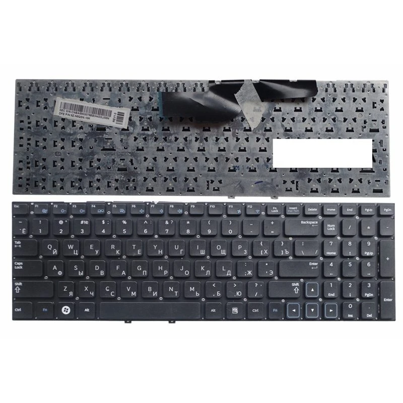 Русская клавиатура для ноутбука samsung NP 300E5A 300E5C 305E5A NP300E5A 305E5A 300V5A 305V5A 300E5C 300E5X ру - Цвет: Черный