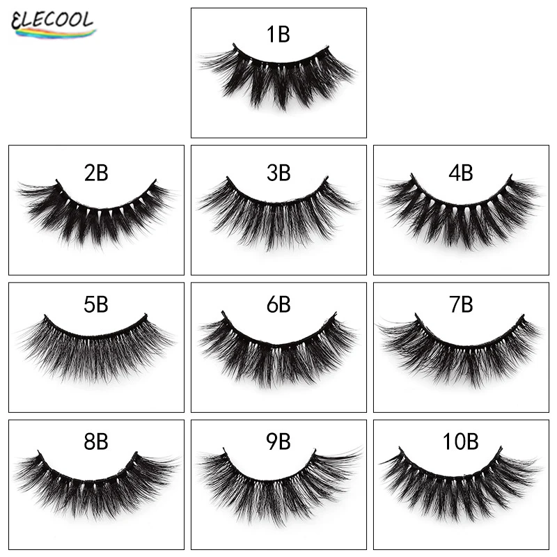 

ELECOOL 3D Mink Lashes Natural Eyelashes Dramatic False Eyelashes Faux Cils Makeup Wholesale Fake Eyelash Extension Silk Eyelash