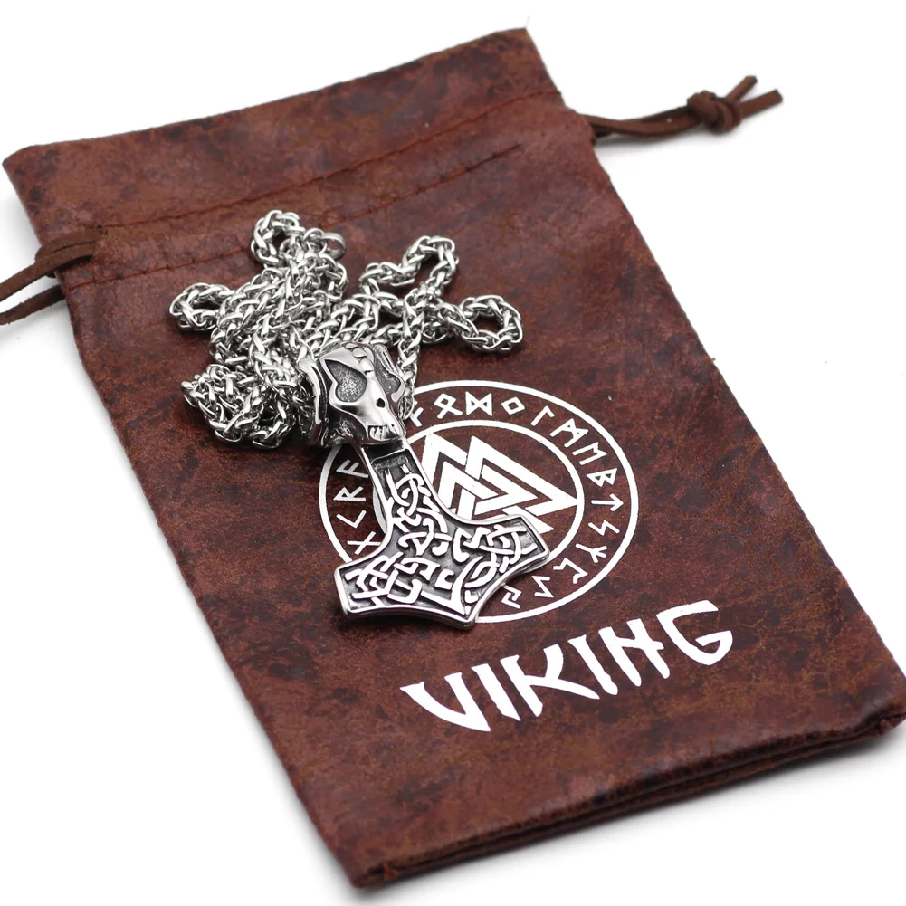 Youshone Norse из нержавеющей стали викингов череп козла Молот Тора амулет в виде