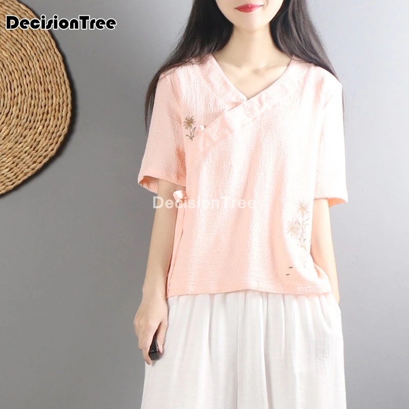 2021 Топ ханьфу в китайском стиле китайская рубашка традиционная Женская костюм