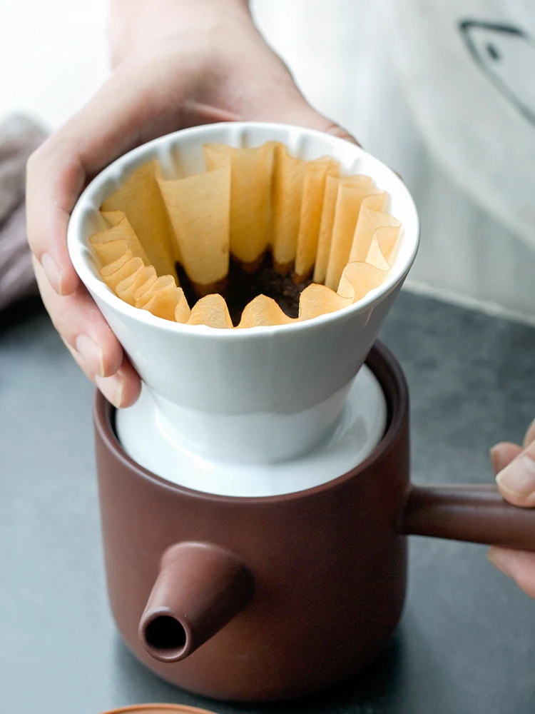 

50PCS Cake Wave Hand Punch Coffee Cup Filter Coffee Makers Barista Portable Office Home Travel Brew Coffee Tea Tools LA613
