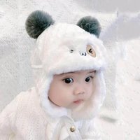 korean baby hat boys girls winter children thicken windproof ear protection kids warm hats autumn plush velvet lei feng cap