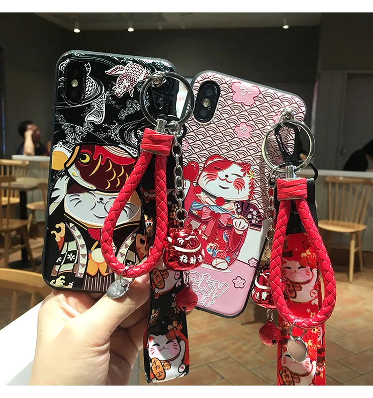 Чехол для Redmi note 7pro с котом Fortune милый чехол-накладка Lucky xiaomi mi 8 mi9se 9pro / 4/4X/6 чехол