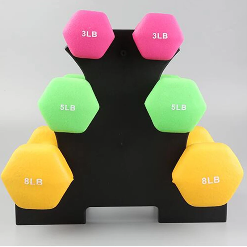 Dip гантели с покрытием Пластиковые рама 6 ABS стойки для гантелей обеих