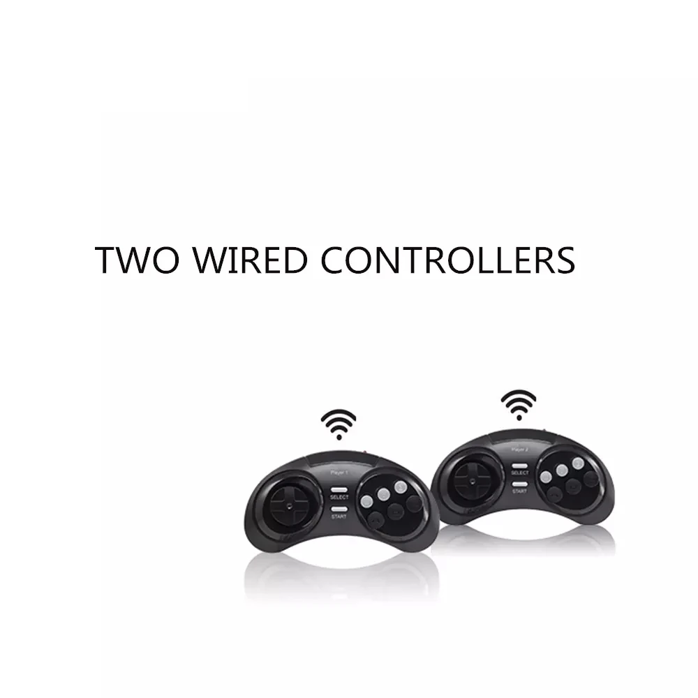 2020 New Version 16Bit MD Genesis TV Game Console HD RCA Display Wireless Gamepads 170 Sega Classic Games 112/126 in 1 games | Электроника