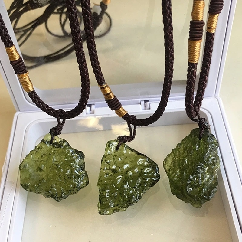 Imixlot зеленый аэролитный камень Moldavite кулон из хрустального камня уникальное