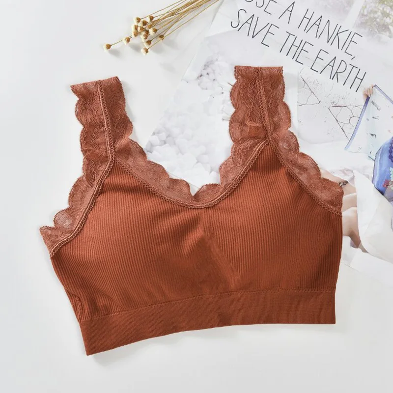 Кружевной женский топ без косточек пикантный бюстгальтер пуш ап комфортное