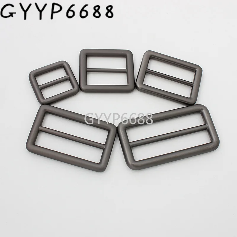 

10-30-100pcs Размер 5 19-26-32-40-50mm внутренний матовый пистолет полированной прямоугольник пряжкой для DIY кожаная сумка на пояс пряжки для регулировки