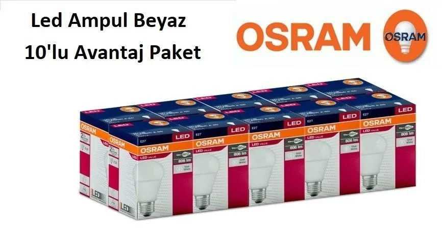 Osram светодиодные лампы 8 5 Вт (Новая серия) (60 Вт) E-27 патрон (10 шт.) | Лампы и освещение