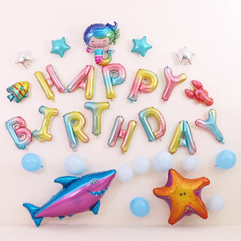 Красочные океан Детские вечерние украшения набор для новорожденных на день