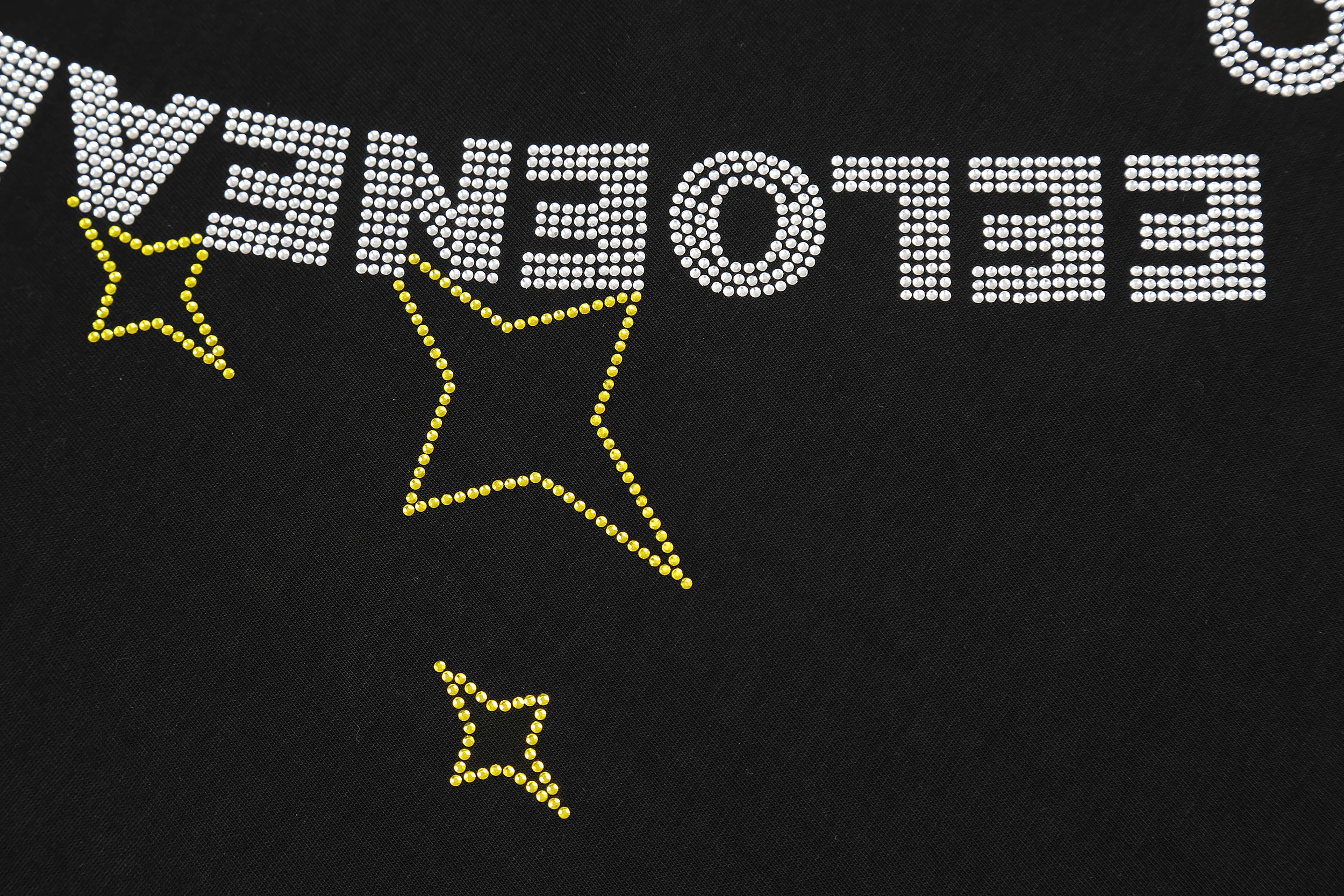 

PRIMAXIS 2021Summer Hip Hop Streetwear oversized t shirt for men Glitter love hot diamond pattern men clothing vetement homme