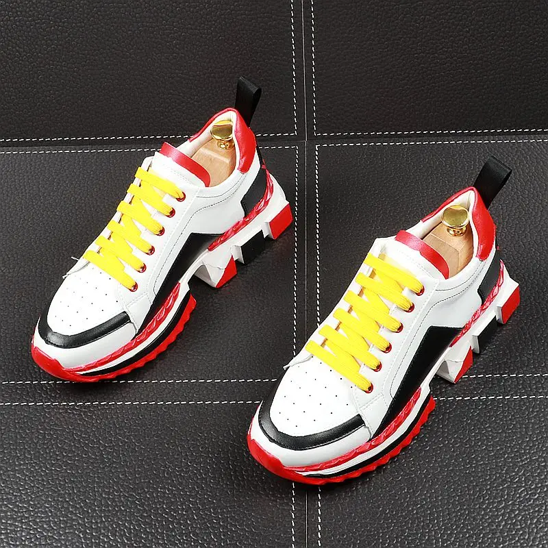 Роскошные мужские модные повседневные туфли летние дышащие кроссовки с толстой