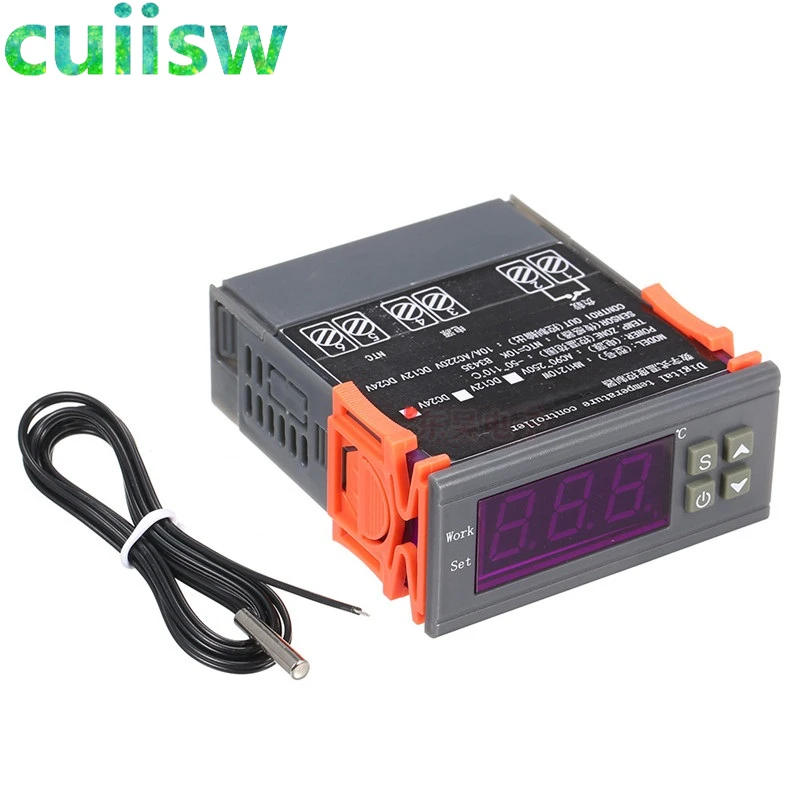 СВЕТОДИОДНЫЙ цифровой регулятор температуры с двумя релейными выходами