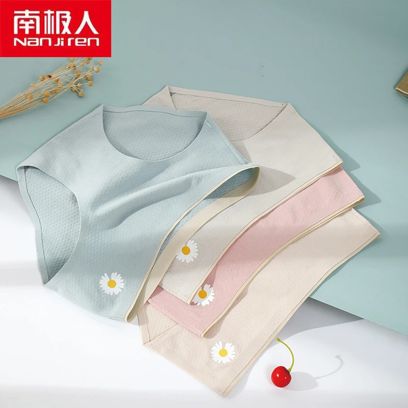 

NANJIREN Women Underwear Lingerie Pants Seamless Breathable Ice Silk Mid-Rise Cotton Students Girls Comfortable Briefs 4pcs