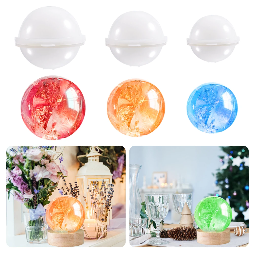 

6-8cm Sphere Silicone Molds Crystal Ball Epoxy Resin Mold Star Ball Casting Mould for DIY Crafts Jewelry Making Pendants Tools