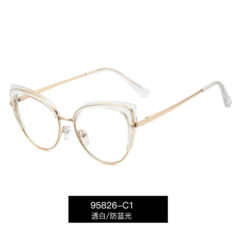 

new spring foot full frame anti blue light women's thin face TR90 flat mirror