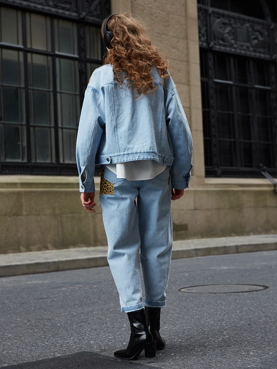 Koop IRINACH333 Lente Zomer 2021 Originele Ontwerp New Arrivals Vintage Patched Jeans Vrouwen Broek