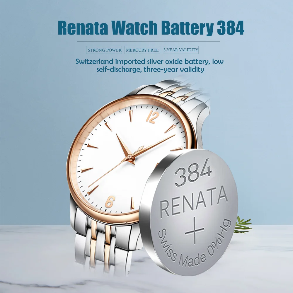 2 шт./лот Renata 384 100% оригинальный бренд новые часы с оксидом серебра батарея