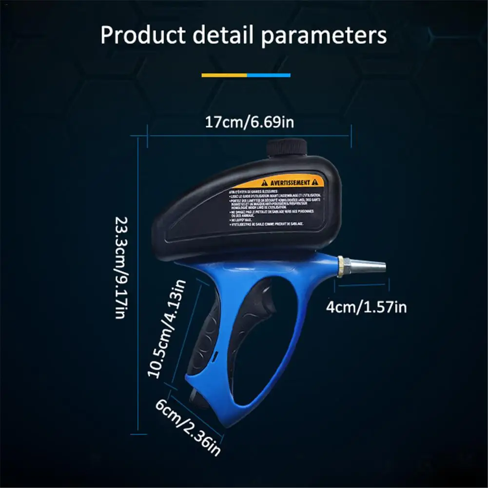 

Portable Anti-rust Sandblasting Gun Handheld Pneumatic Small Sand Blasting Machine Pneumatic Sandblaster With Small Nozzle