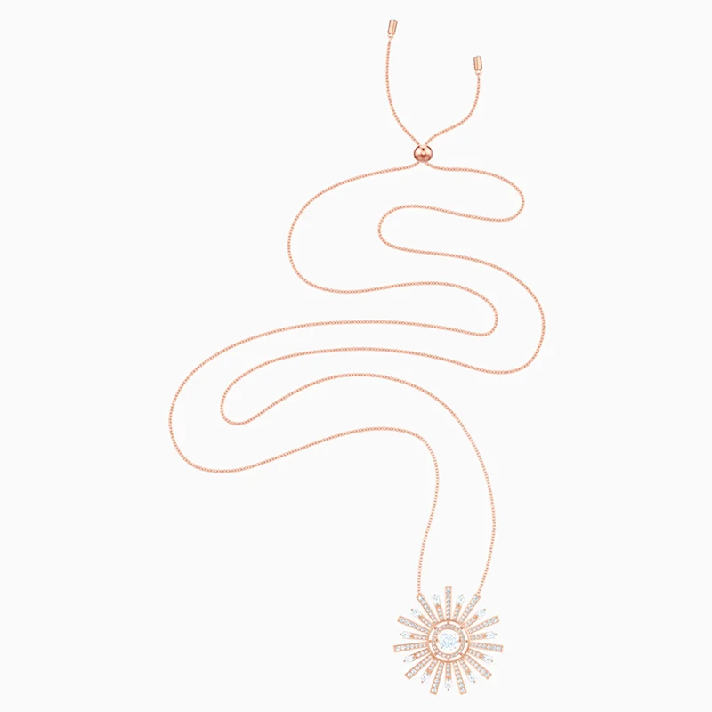 

Fashion Jewelry SWA New Sunshine Necklace Elegant Vibrant Sun Decoration Rose Gold Necklace Female Trend Romantic Jewelry Gift