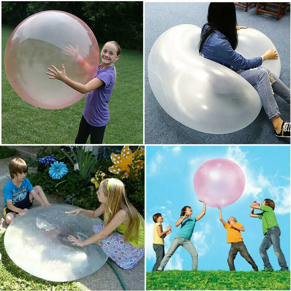 120cm Big Rubber Bubble Ball Inflatable Water Ballon Toys TPR Transparent Tear-Resistant Children Outdoor Play Games | Спорт и