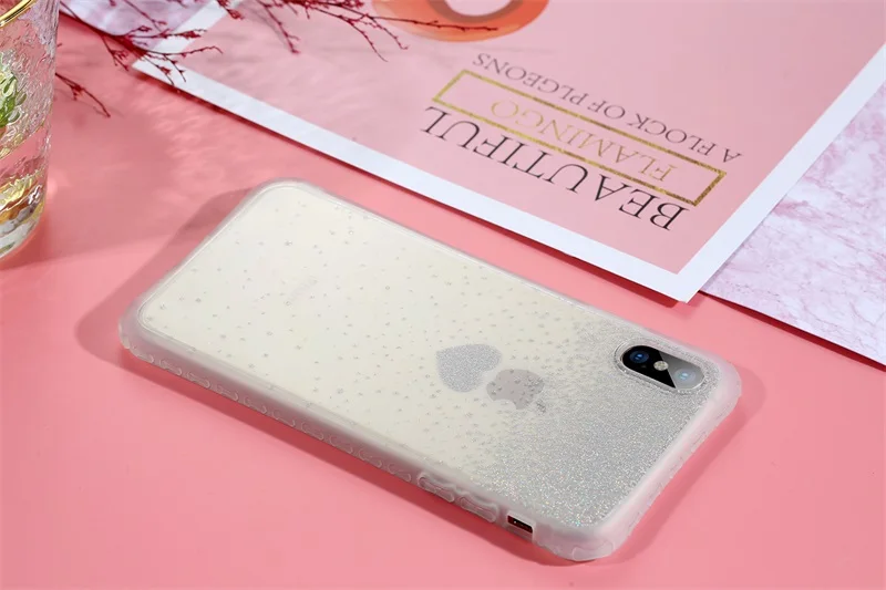 LISCN чехол для телефона с милым сердечком для iPhone 6 6S Plus 7 8 Plus X XS XR Xs Max 11 Pro Max Блестящий Прозрачный Роскошный чехол для телефона