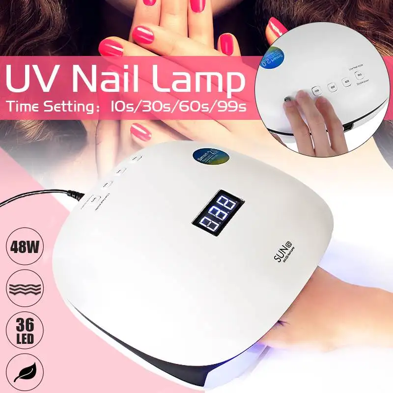 

SUN4S 48W LED Lamp Nail Dryer LED UV LED Lamp For Nails Drying Lamp Gel Polish Timer Auto Sensor Manicure Tools With LED Display