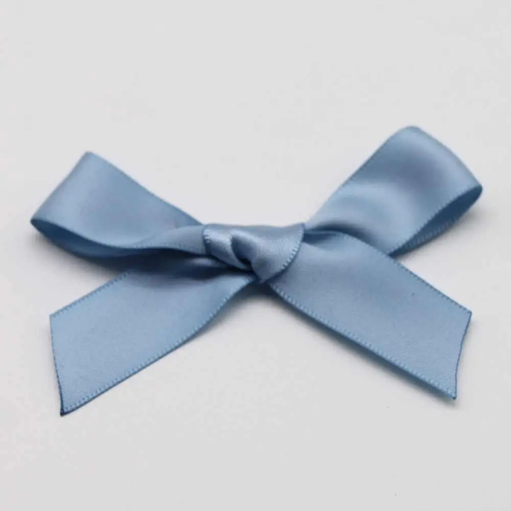Airy Blue color 100 шт Ручная работа атласная мини-лента цветы сделай сам банты лента бант для упаковки Ремесло Свадьба День Рождения Вечеринка украшения - Цвет: Airy Blue color