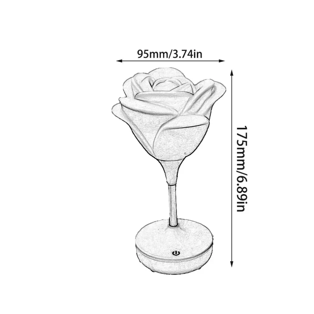 

Led Rose-Shaped USB Charging Touch Switch Night Light Home Decoration Eye Protaction Creative Romantic Atmosphere Table Lamp