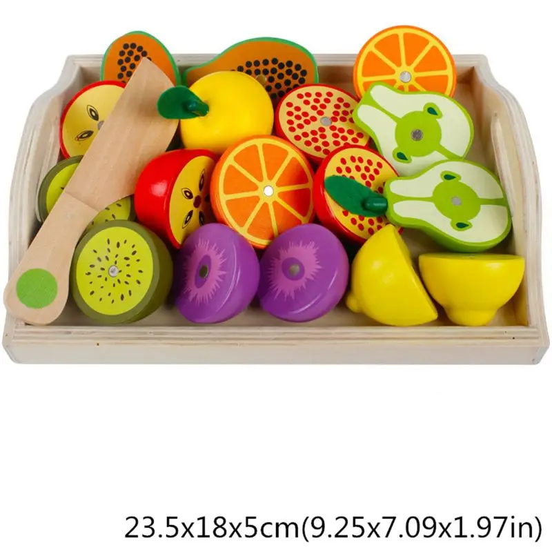 

Wooden Classic Game Simulation Kitchen Series Toys Cutting Fruit Vegetable Set Toys Montessori Early Education Gifts