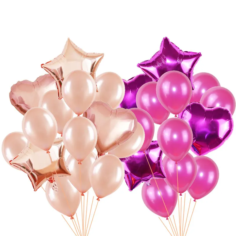 14 шт. 12 дюймов 18 многоцветный Розовый золотой красный синий гелиевый фольга