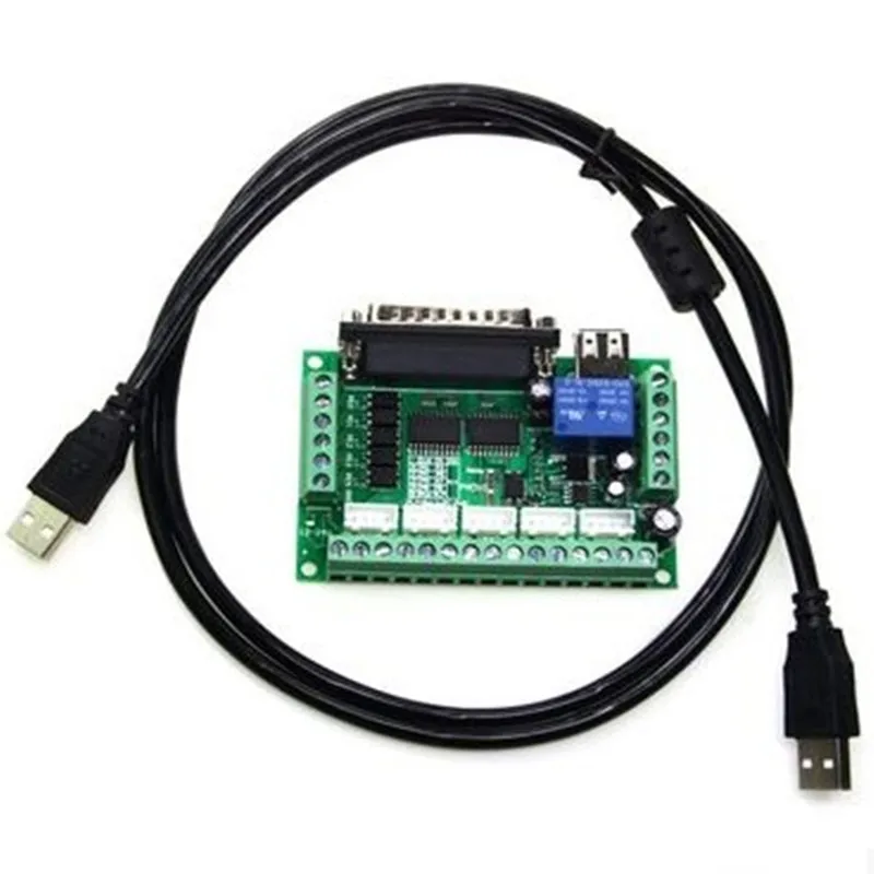 MACH3 гравировальный станок интерфейсная плата 5 осевой Драйвер шагового двигателя