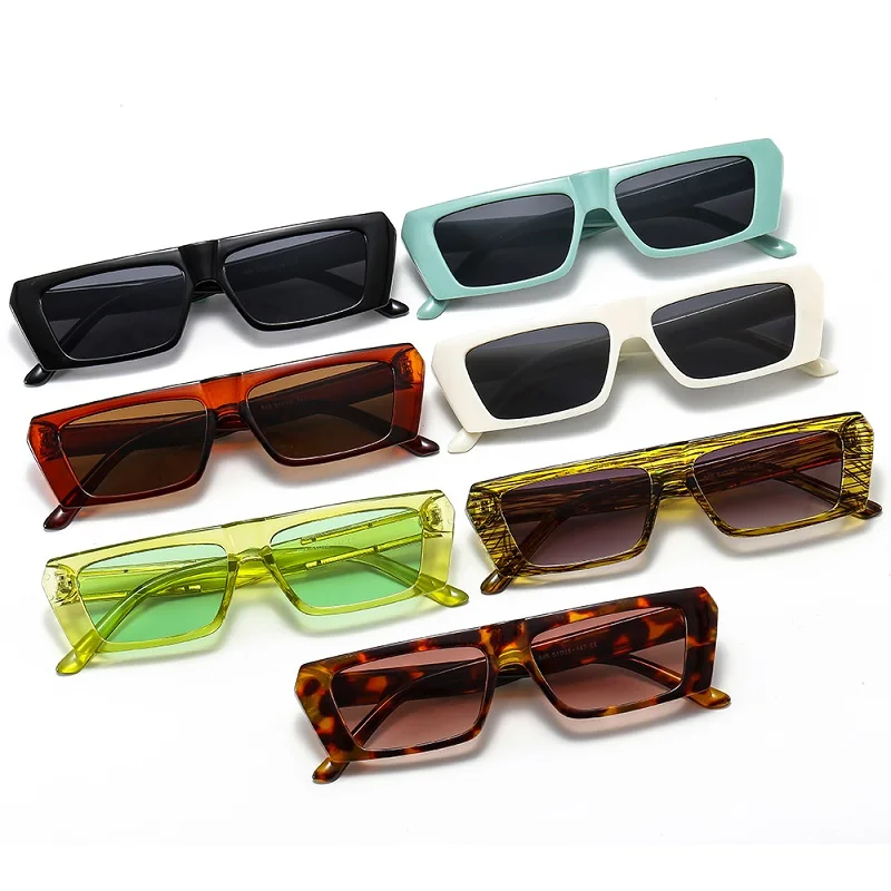 D&ampT 2022 New Fashion Rectangle Sunglasses Women Men Vintage PC Color Lens Wire Drawing Texture Frame Brand Designer Sun Glasses - купить