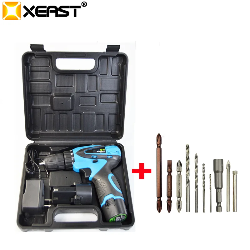 Электрическая отвертка XEAST 12 В беспроводная дрель мини драйвер постоянного тока