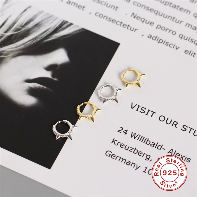 Женские серьги-гвоздики в готическом стиле 1 пара сережек из стерлингового