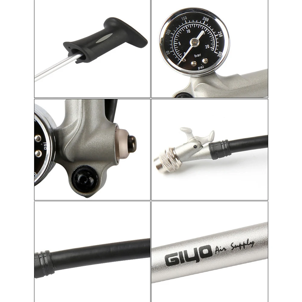 

Portable Bicycle Pump Mini Hand Pump Foldable 300psi High-pressure Bike Air Shock Pump MTB Mountain Road Bike Cycling Accessory