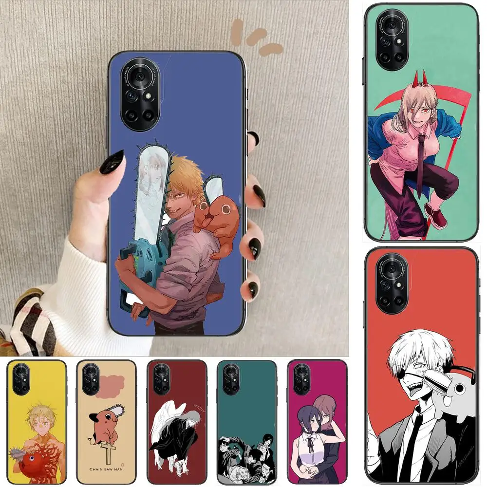 

Anime Chainsaw Man Clear Phone Case For Huawei Honor 20 10 9 8A 7 5T X Pro Lite 5G Black Etui Coque Hoesjes Comic Fash design