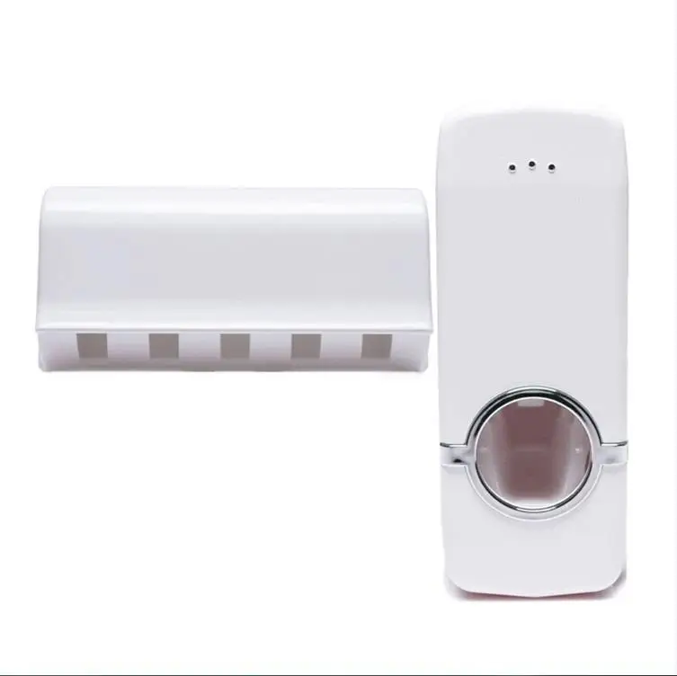 

2pcs/Lset Holder Automatic Toothpaste Dispenser Auto +5 Toothbrush Set